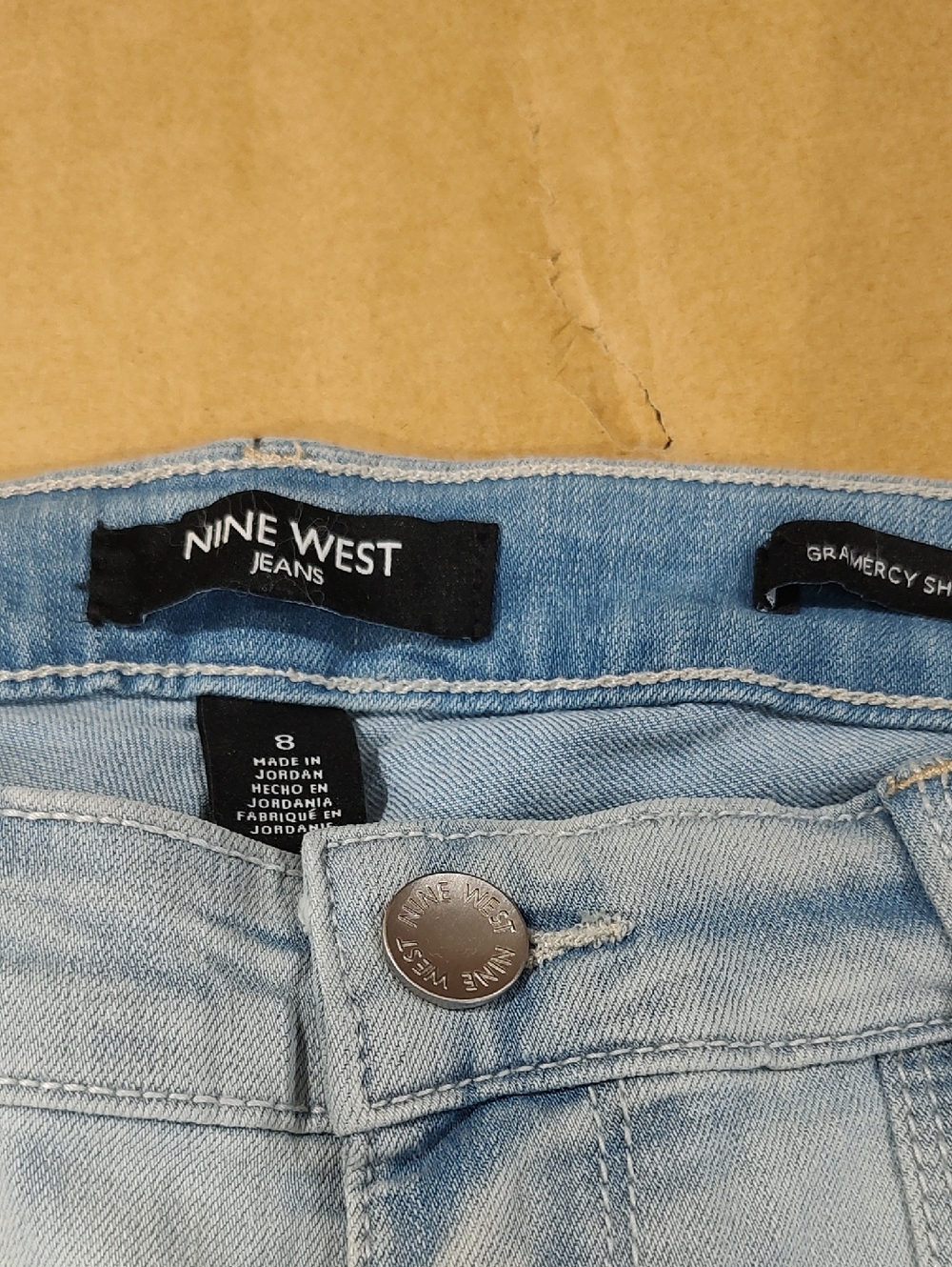 Women's Nine West Light Blue Denim Bermuda Shorts